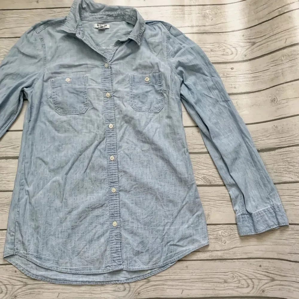 Old Navy chambray button down shirt-small - Picture 8 of 8